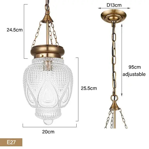 Farmhouse Suspension Glass Pendant Lights