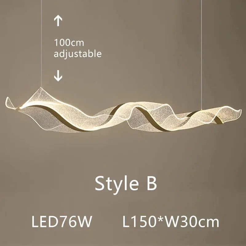 Modern Minimal LED Chandelier Wave Design ChandeliersLife®