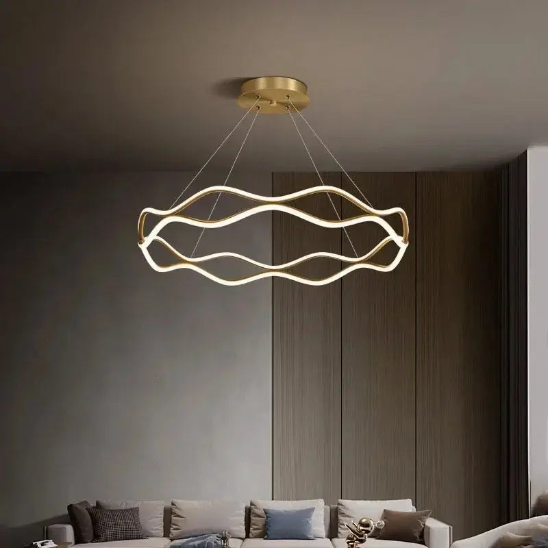 Modern LED Pendant Light For Bedroom Living Dining Room Chandelier Luxury Ring Hanging Lamp Home Decor Indoor Lighting Fixture ChandeliersLife®
