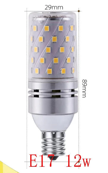 Small LED corn bulb detail for chandelier and pendant applications