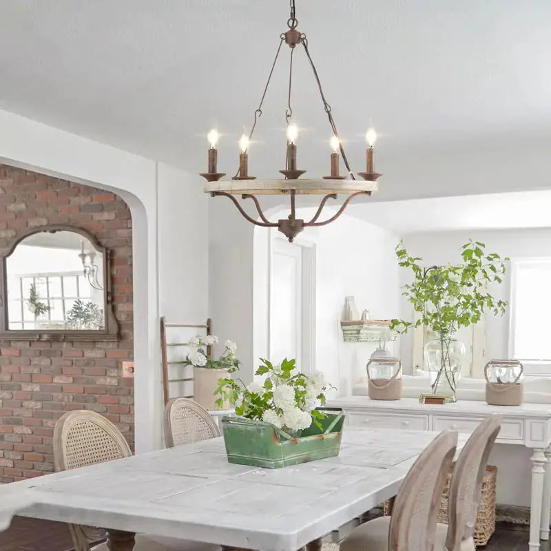 Creative American Rural Design Wooden Pendent Chandelier ChandeliersLife®