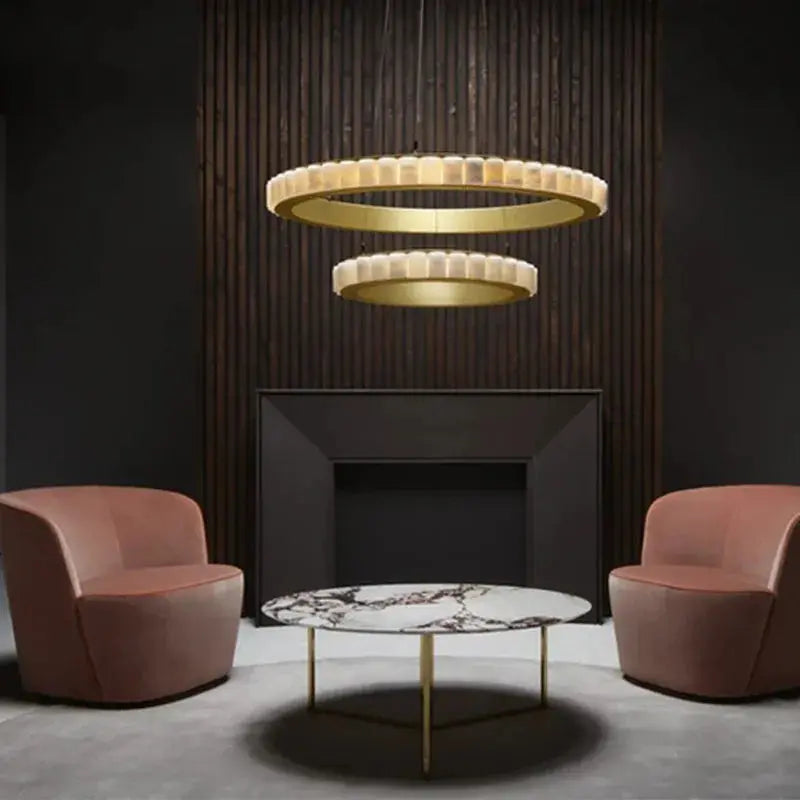 Golden Black Marble Luxury Hanging Lamp ChandeliersLife®