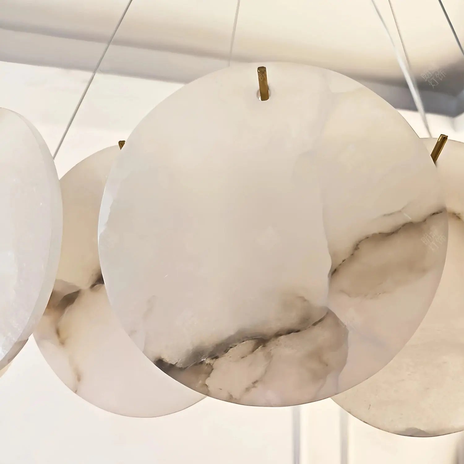 Modern White Marble Alabaster Round Lamp ChandeliersLife®