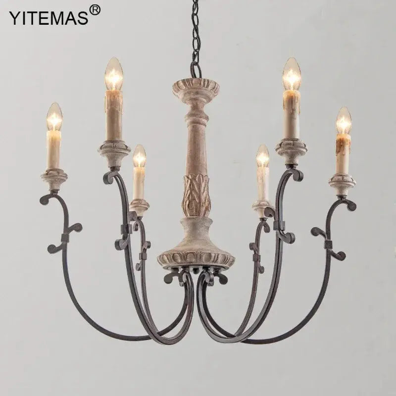 Entryway Retro Wooden Chandelier ChandeliersLife®
