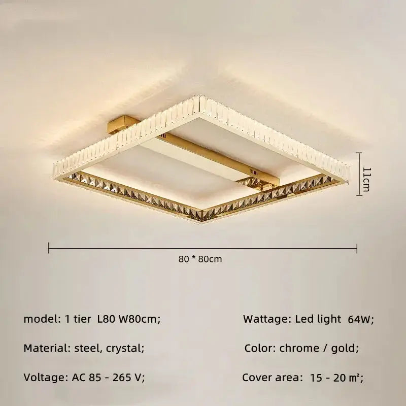 Luxurious Crystal LED Ceiling Chandelier ChandeliersLife®