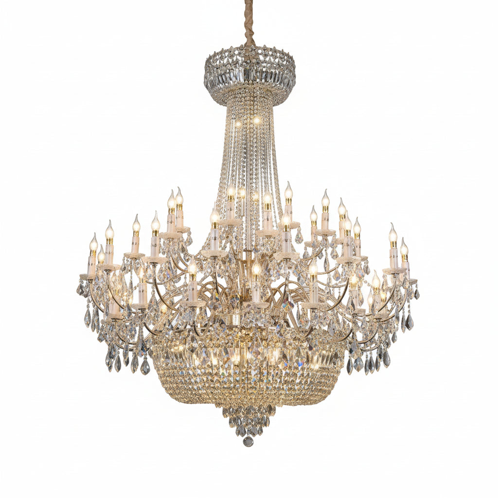 Modern Luxurious Style Crystal Pendant Lamp Golden Chrome Candle Art Living Room Restaurant Bedroom Villa 90~240V Pendant Lamps ChandeliersLife®