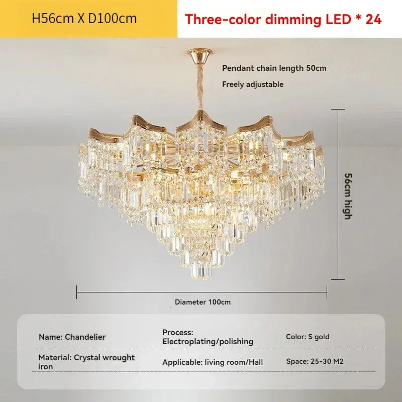 Modern Luxury Stairs Large Crystal Chandeliers ChandeliersLife®