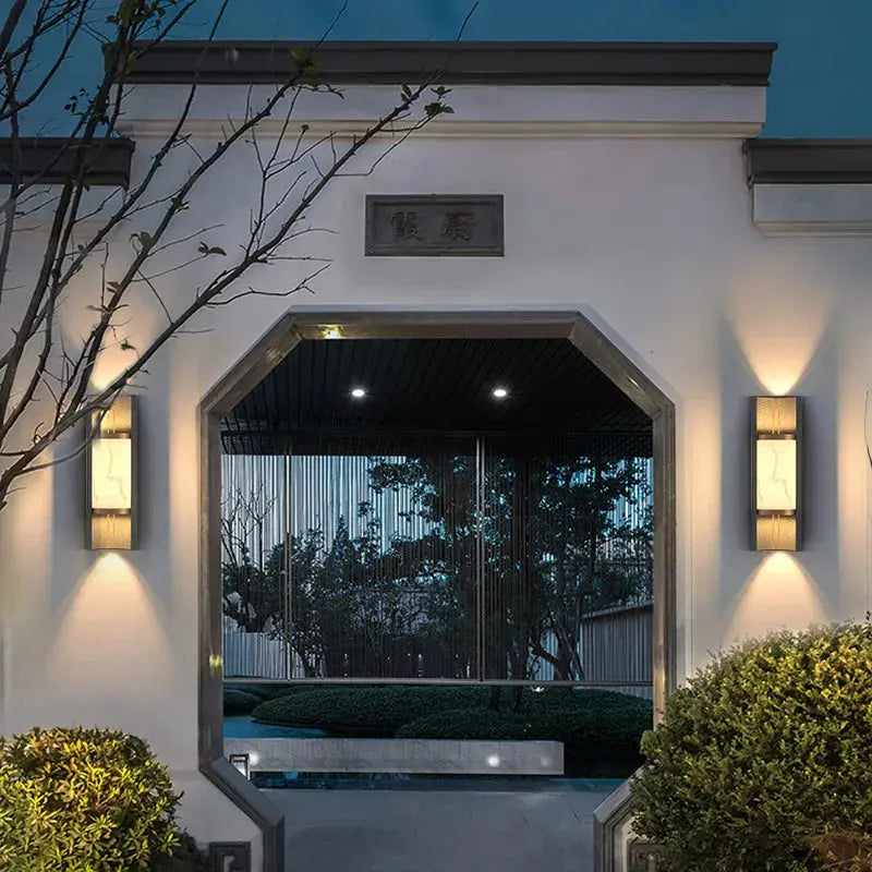 Outdoor LED Lmitated Marble Wall Lamp AC85-245V Waterproof IP65 Stainless Steel Porch Light For Street Path Sconce Decoration ChandeliersLife®