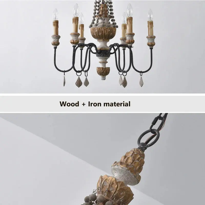 Wooden Farmhouse Chandelier ChandeliersLife®
