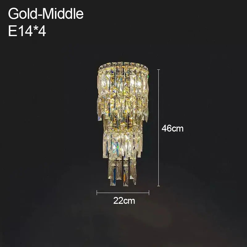 Hotel Lobby Corridor Crystal Wall Lamp ChandeliersLife®