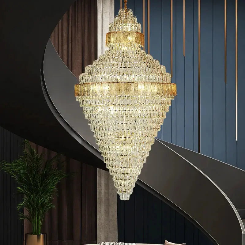 Luxury Simple Duplex Villa Crystal Chandelier ChandeliersLife®