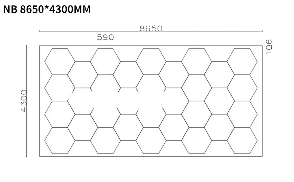 Hexagon Ceiling Light for Car Showroom Workshop ChandeliersLife®