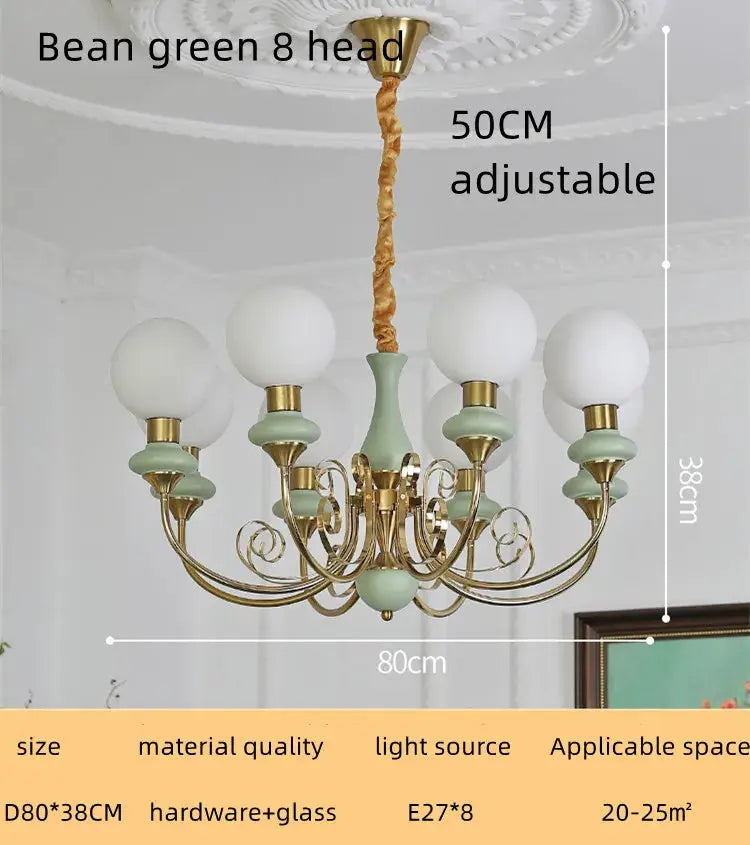 Nordic Retro Pastoral Cream Style Chandelier Bedroom Living Room Dining Room Ceiling Chandelier French Homestay LED Chandelier ChandeliersLife®