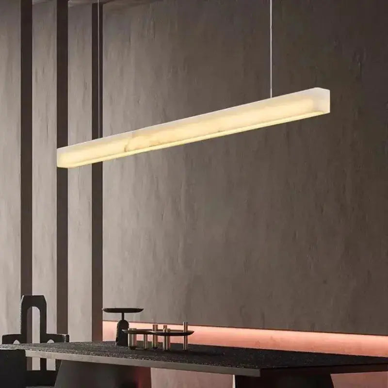 Natural Marble Alabaster Linear Chandelier ChandeliersLife®