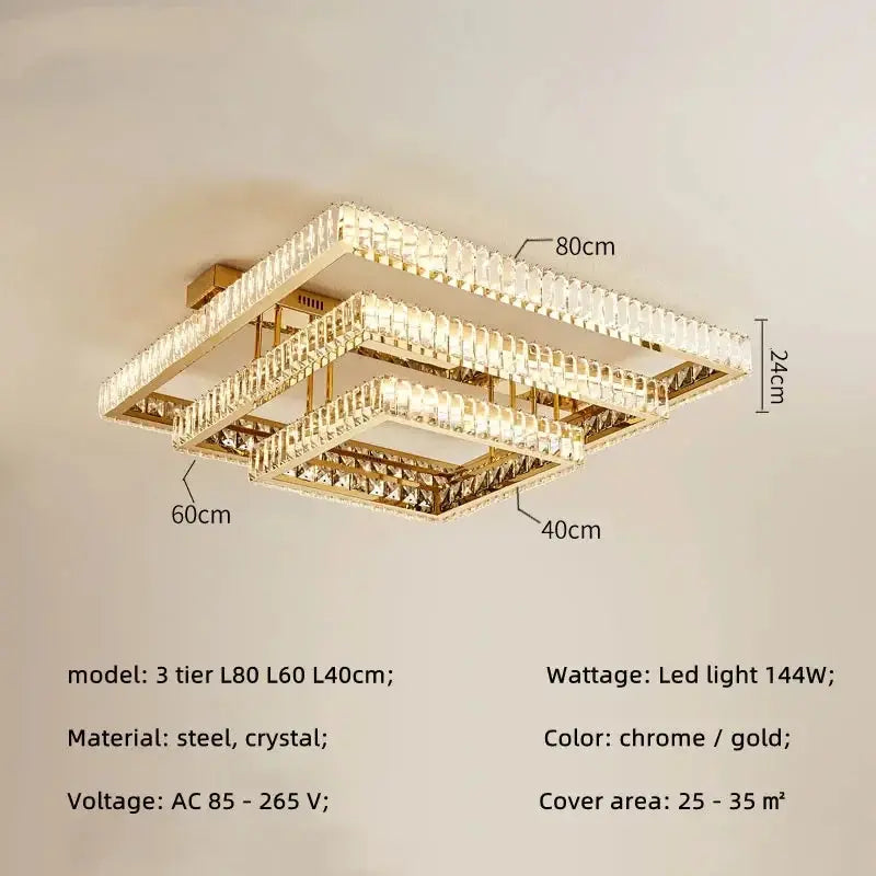 Luxurious Crystal LED Ceiling Chandelier ChandeliersLife®