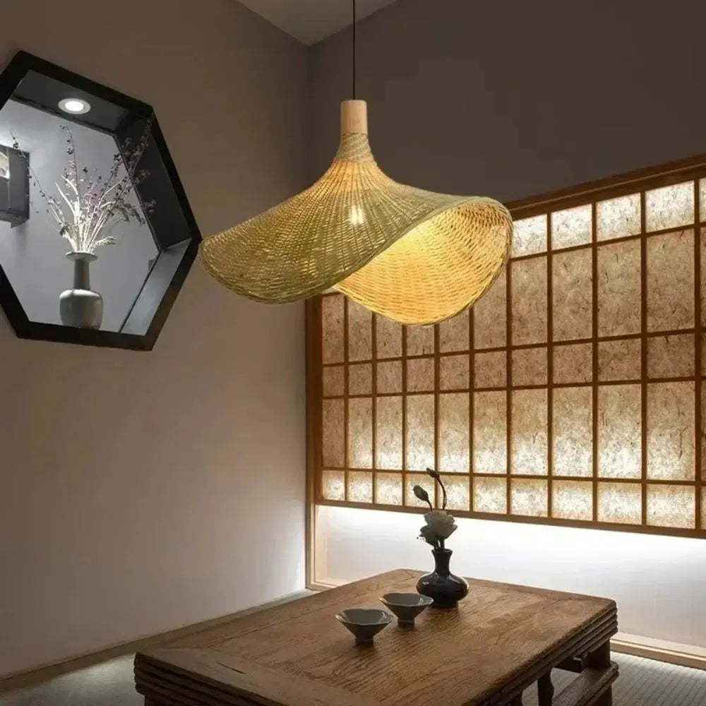 Retro Chinese Style Creative Straw Hat Chandelier ChandeliersLife®