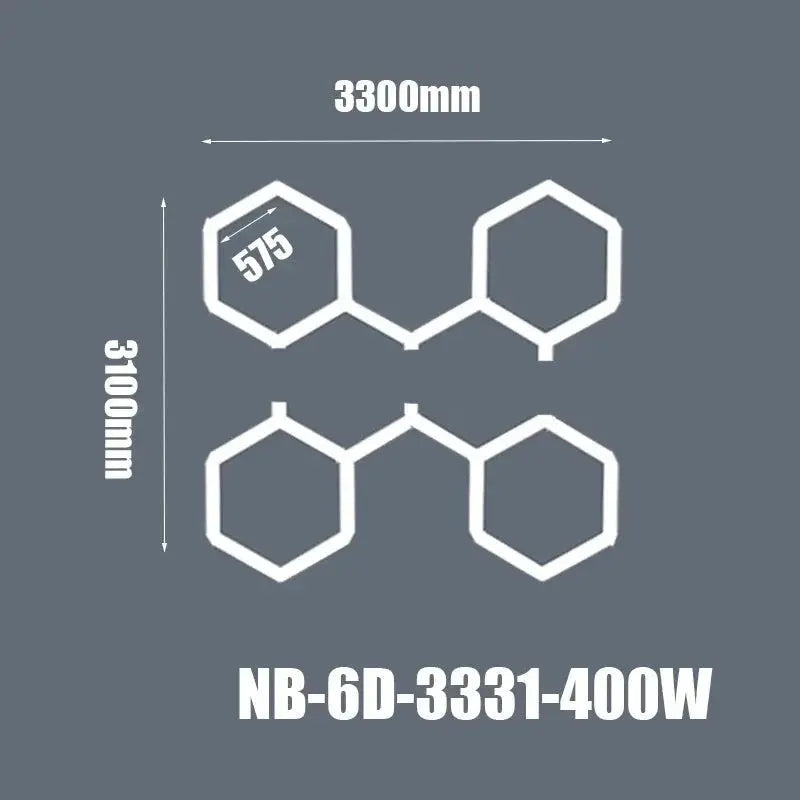 Hexagon Ceiling Light for Car Showroom Workshop ChandeliersLife®