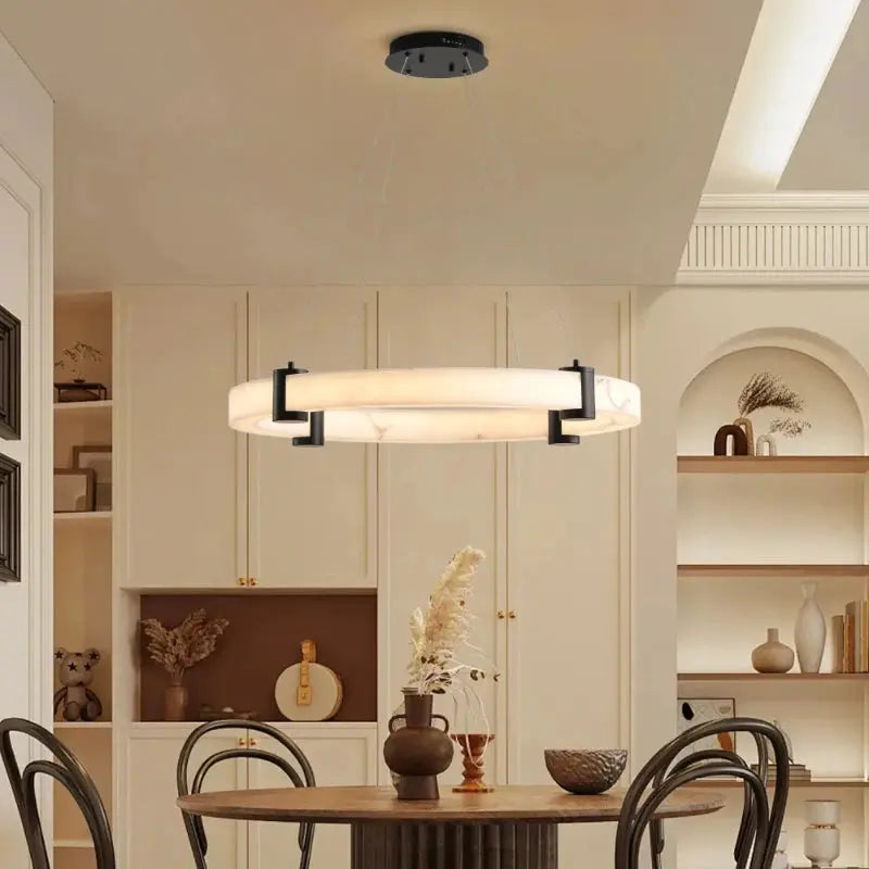 Luxury Ring Alabaster Pendant Chandelier ChandeliersLife®