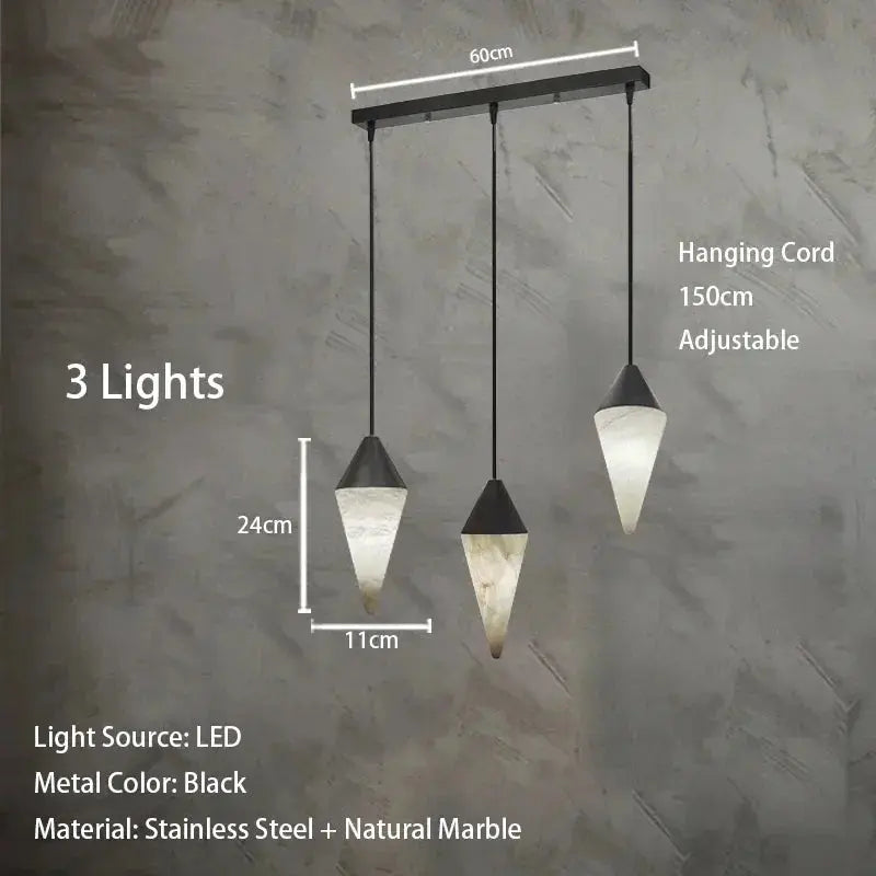 Modern Alabaster Cone Cluster Chandelier ChandeliersLife®
