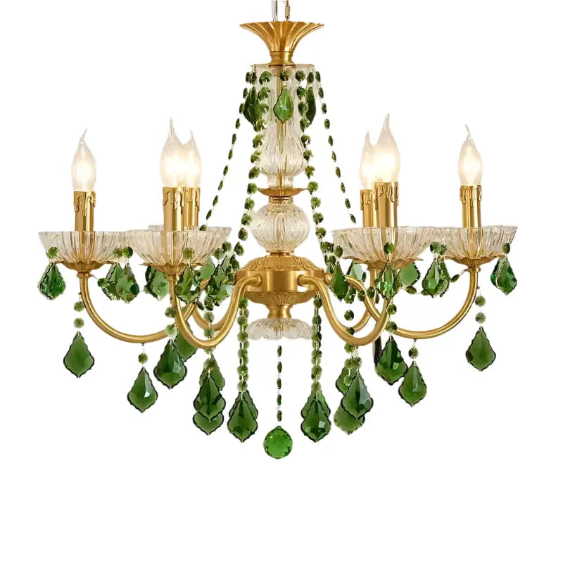 French Retro Green Crystal Chandelier ChandeliersLife®