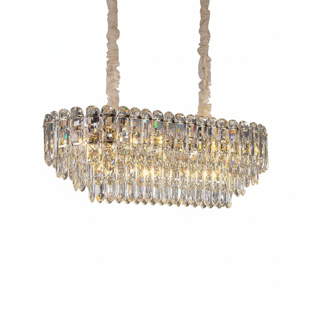 2025 Nordic Modern Elegant Crystal Oval Elegant Chandelier ChandeliersLife®