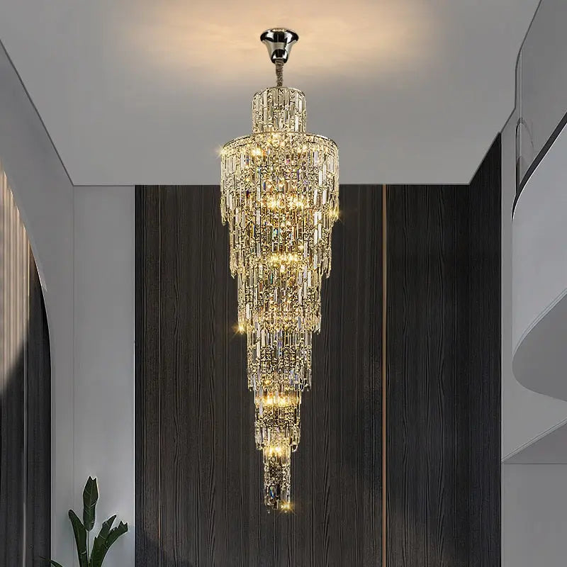 Rotating Staircase Crystal Chandelier ChandeliersLife®