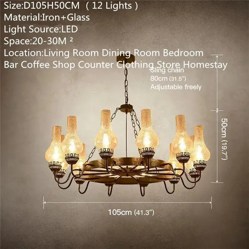 Industrial Retro Decor Chandelier ChandeliersLife®