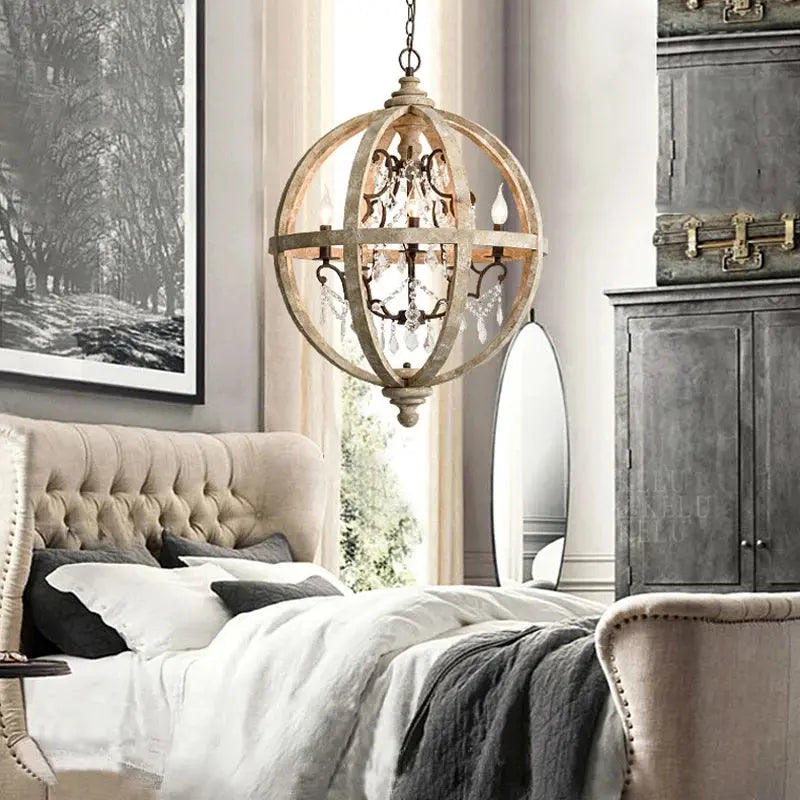 Farmhouse Wooden Rustic Hanging Light Fixtures ChandeliersLife®