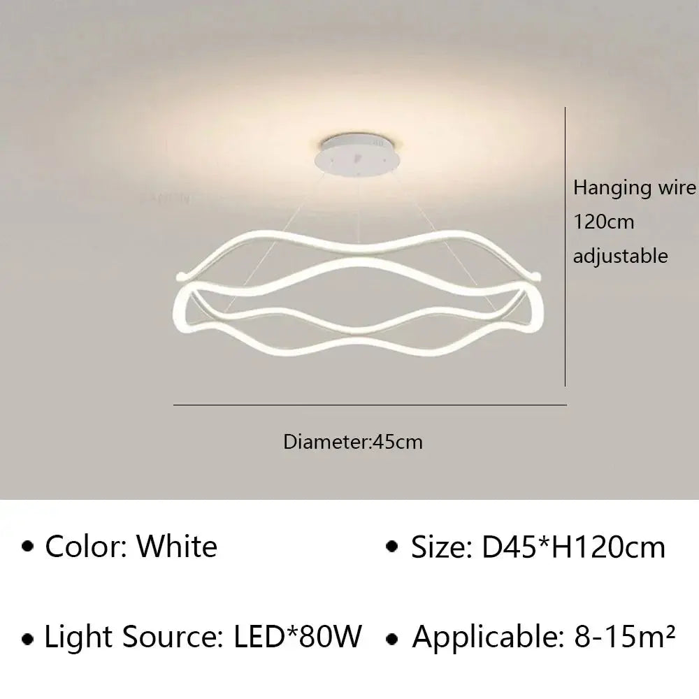 Modern LED Pendant Light For Bedroom Living Dining Room Chandelier Luxury Ring Hanging Lamp Home Decor Indoor Lighting Fixture ChandeliersLife®