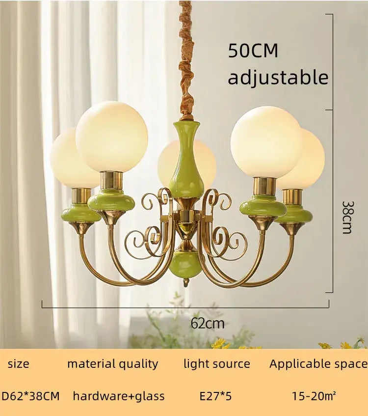 Nordic Retro Pastoral Cream Style Chandelier Bedroom Living Room Dining Room Ceiling Chandelier French Homestay LED Chandelier ChandeliersLife®
