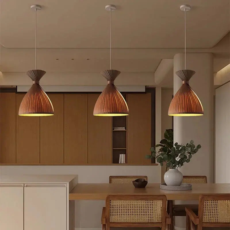 Japanese Wabi-sabi Wooden Pendant Light ChandeliersLife®