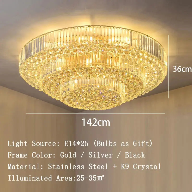 Luxury Crystal Classical Ceiling Light Fixtures ChandeliersLife®