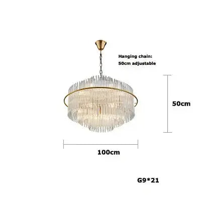 Crystal Designer Oval Round Chandelier