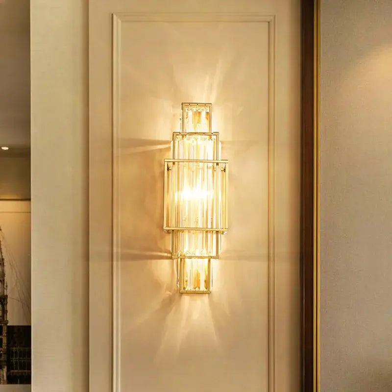Modern Minimalist Luxury Glass Crystal Wall Lamp ChandeliersLife®