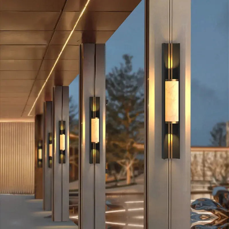 Outdoor LED Lmitated Marble Wall Lamp AC85-245V Waterproof IP65 Stainless Steel Porch Light For Street Path Sconce Decoration ChandeliersLife®