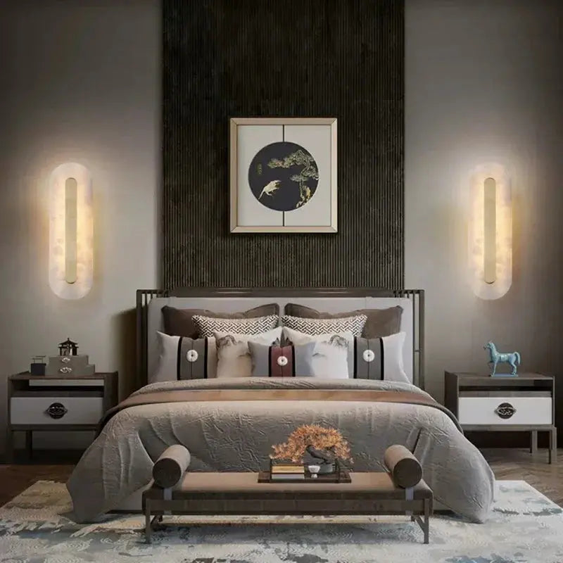 Gold Marble Wall Bedroom Lamp