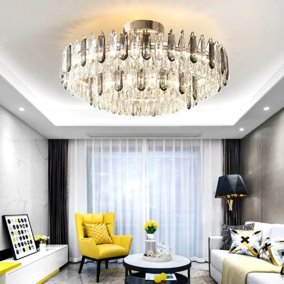 Crystal Modern Gold Ceiling Lustres