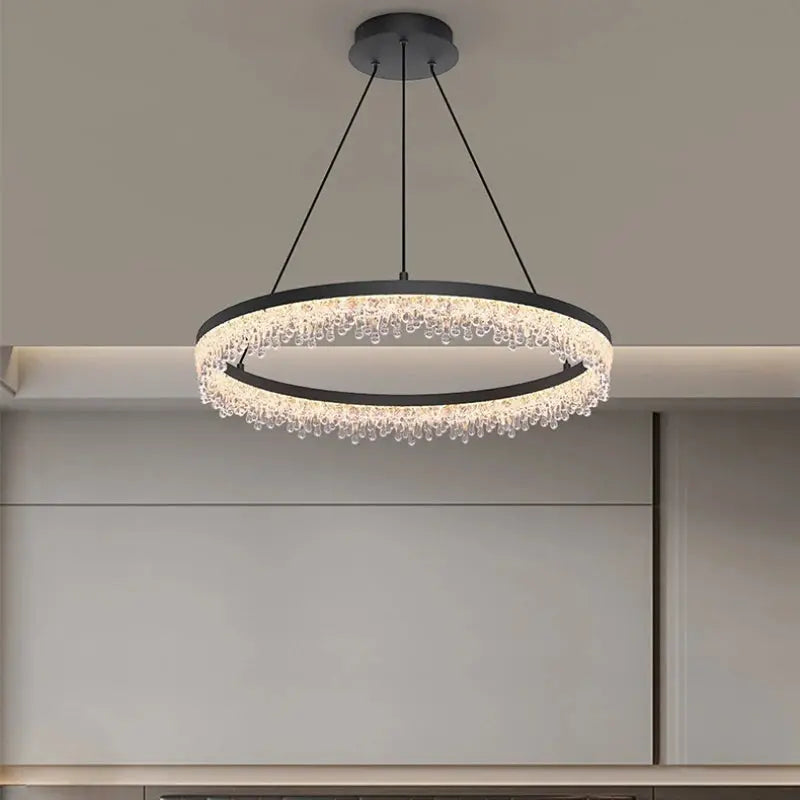 Italian Crystal Round Chandelier