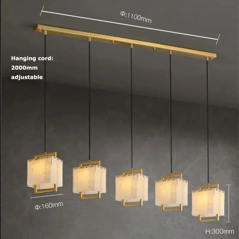 Modern Marble Chandelier Rectangle Pendant ChandeliersLife®