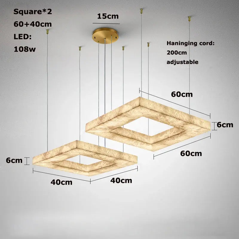 Luxury Marble Lighting Square Chandeliers ChandeliersLife®