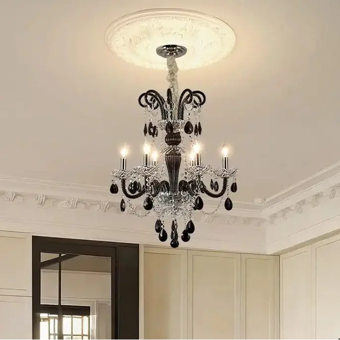 Black French Crystal Chandelier ChandeliersLife®