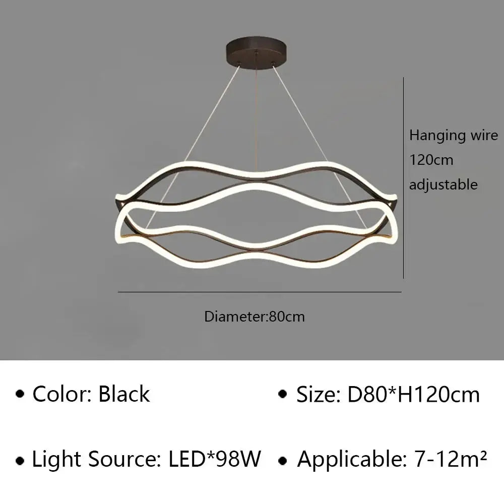 Modern LED Pendant Light For Bedroom Living Dining Room Chandelier Luxury Ring Hanging Lamp Home Decor Indoor Lighting Fixture ChandeliersLife®