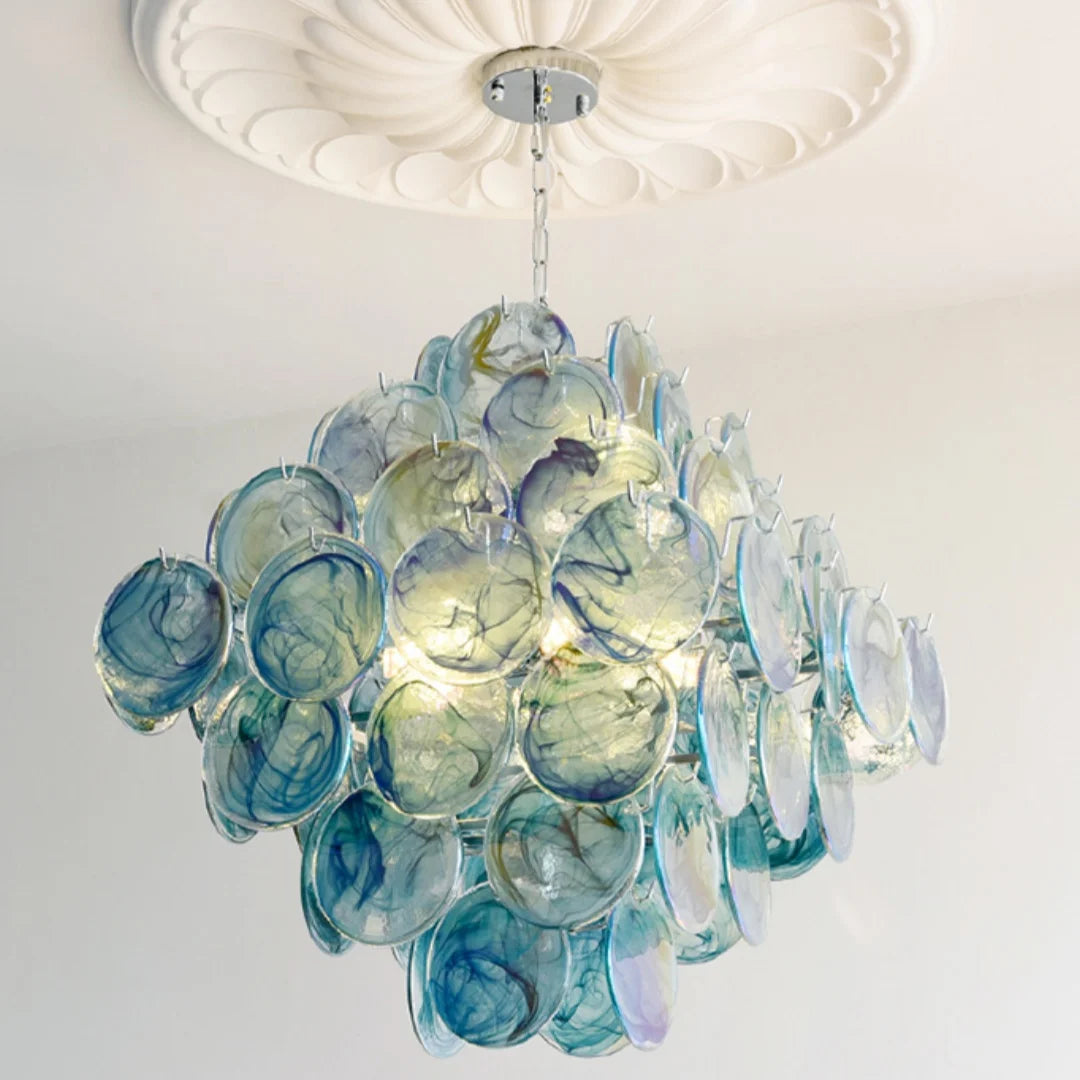 Fiora Murano-inspired Petal Glass chandelier, product gallery image 11 of 12