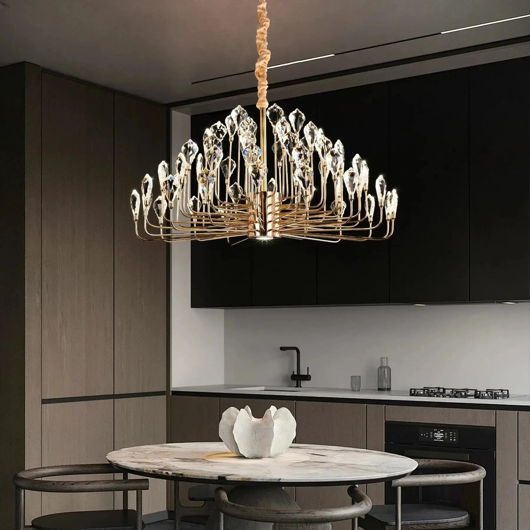 Round Luxury Crystal Dining Room Chandelier ChandeliersLife®