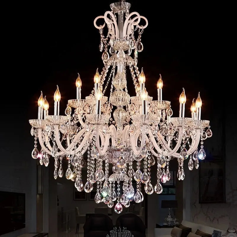 Modern Candle Chandelier light Glass White K9 Crystal Pendant Lamp Living Room Bedroom Decoration Lights Crystal Chandelier ChandeliersLife®