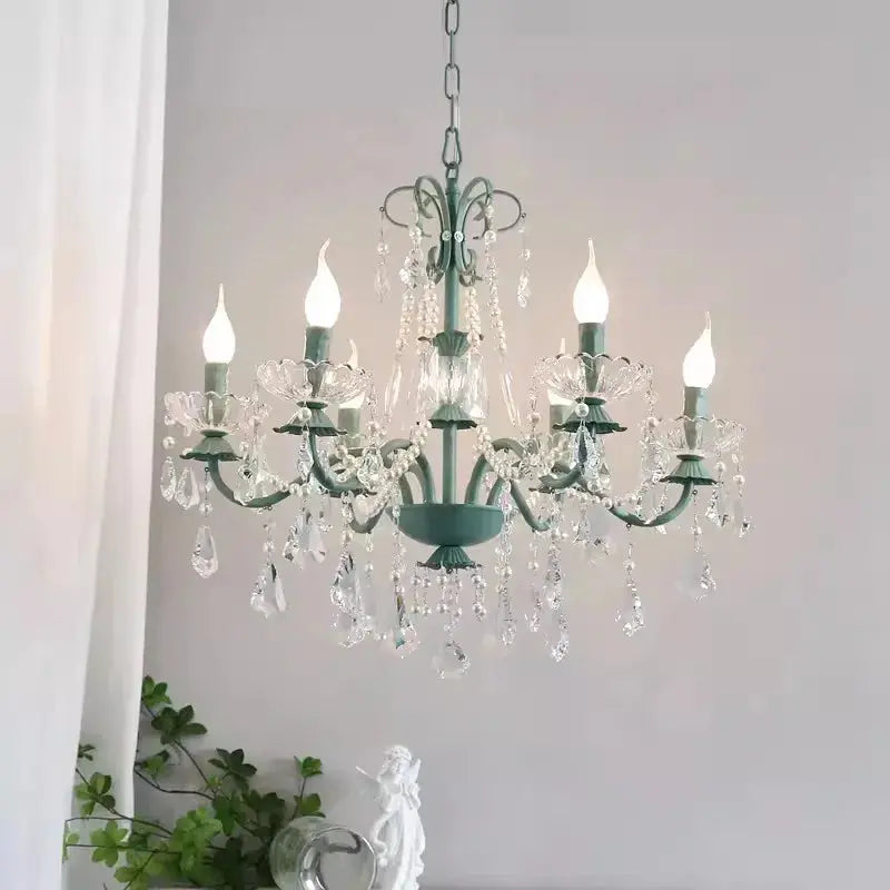 Crystal Green Glass Chandeliers