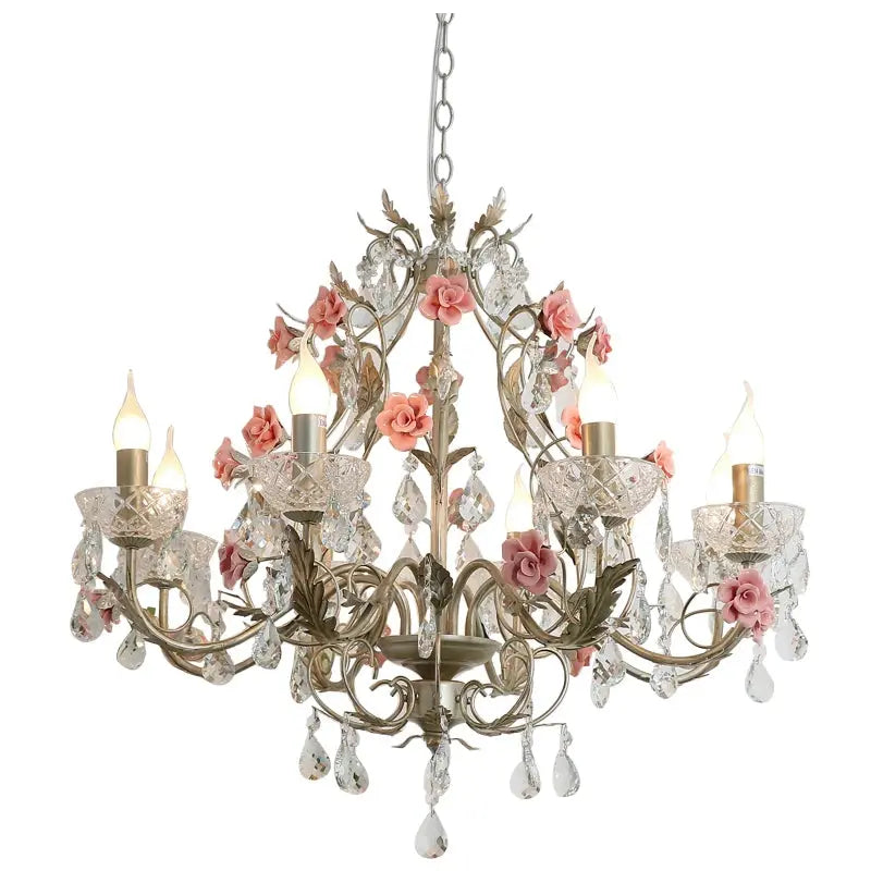 Crystal Flower French Chandelier
