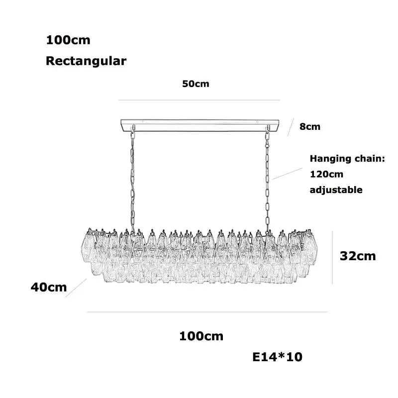 Glass Art Dining Room Chandelier