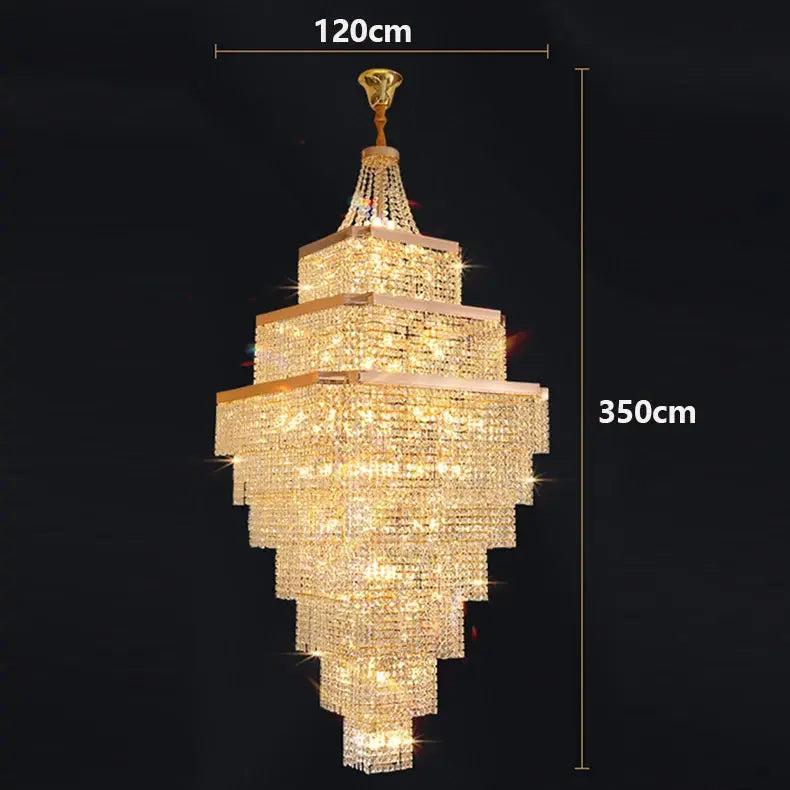 Rose Gold Stair Chandelier Luxury Chandelier