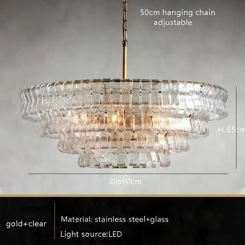 2026 Luxury Glass Dining Room Chandelier